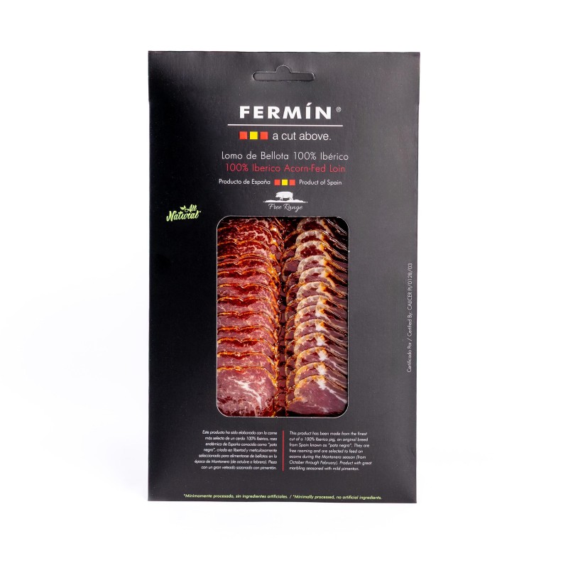 LOMO DE BELLOTA 100% IBÉRICO LONCHEADO